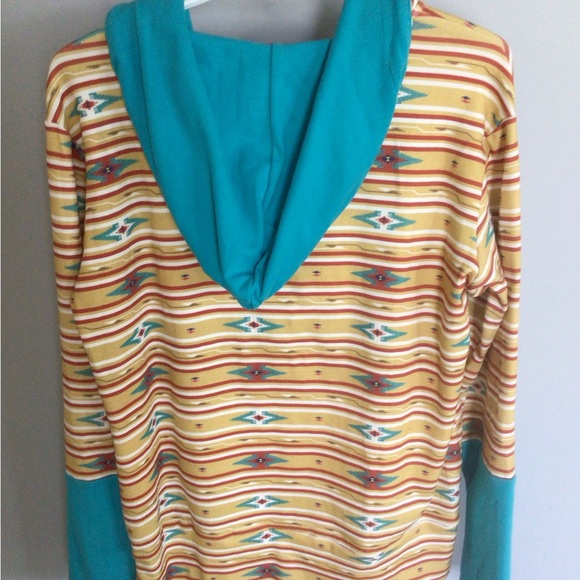 Ampersand Avenue Half-Zip Sweatshirt! Southwest Sunrise! - Picture 5 of 8